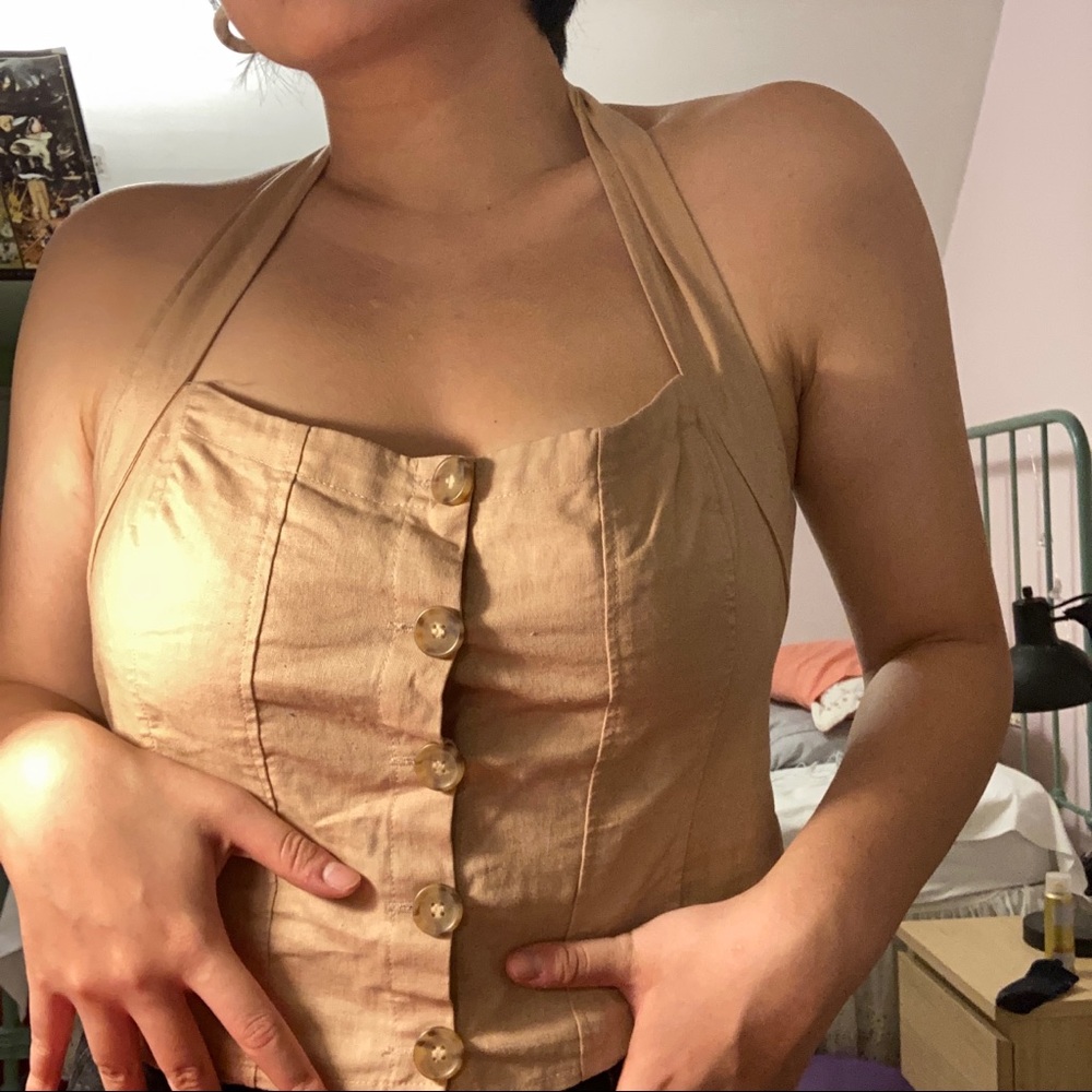 free people pink halter top